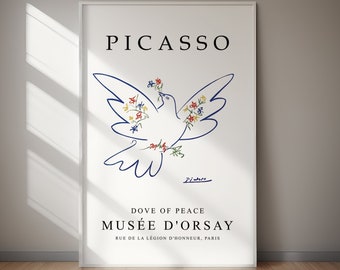 ピカソ PICASSO 大判リトポスター『ピカソと平和』1971年10月パリ開催