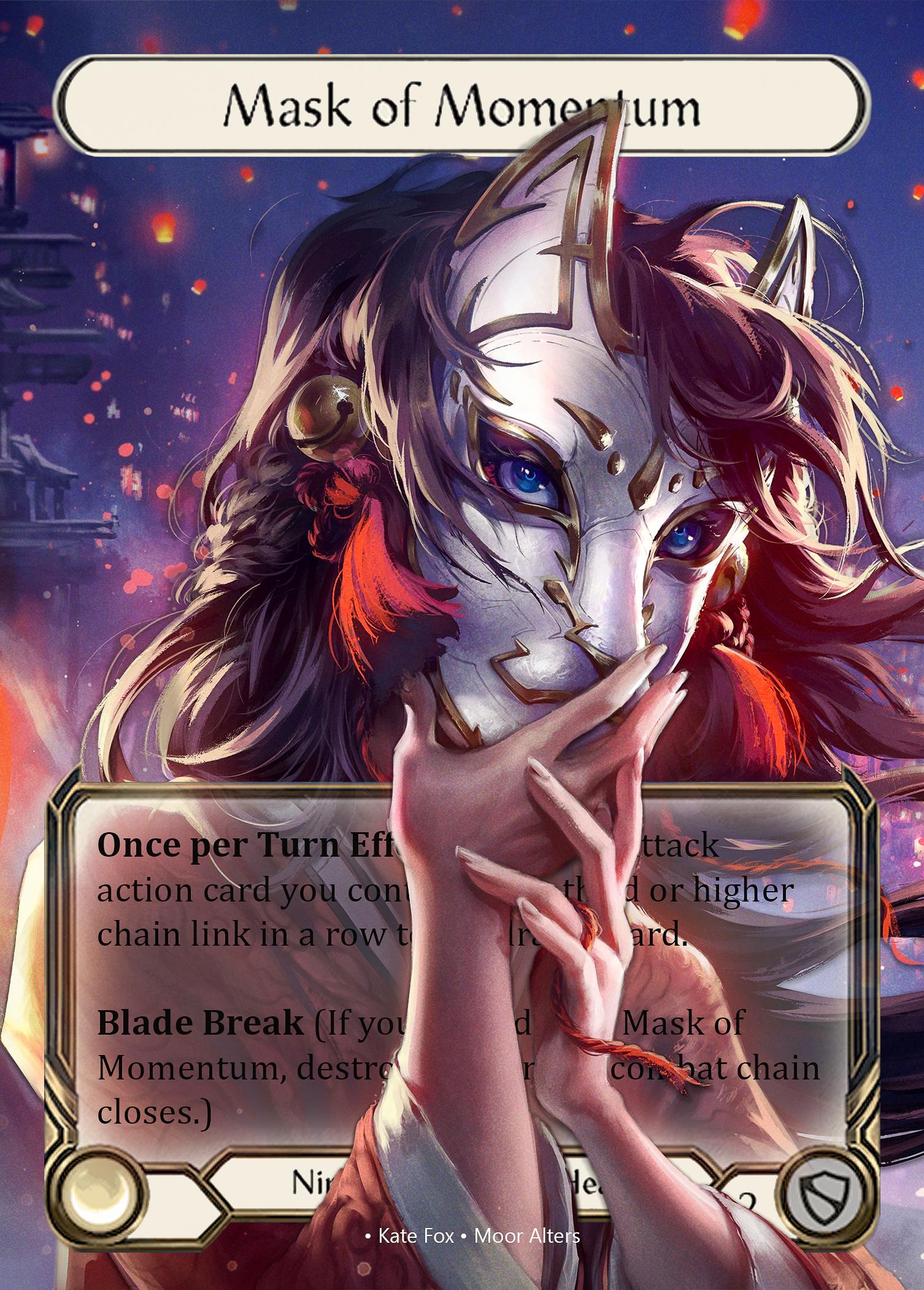 Mask of Momentum - PROXY - Flesh and Blood TCG - Etsy