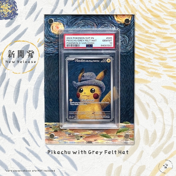 グレーのフェルト帽をかぶったピカチュウ ヴァン・ゴッホ製カスタム