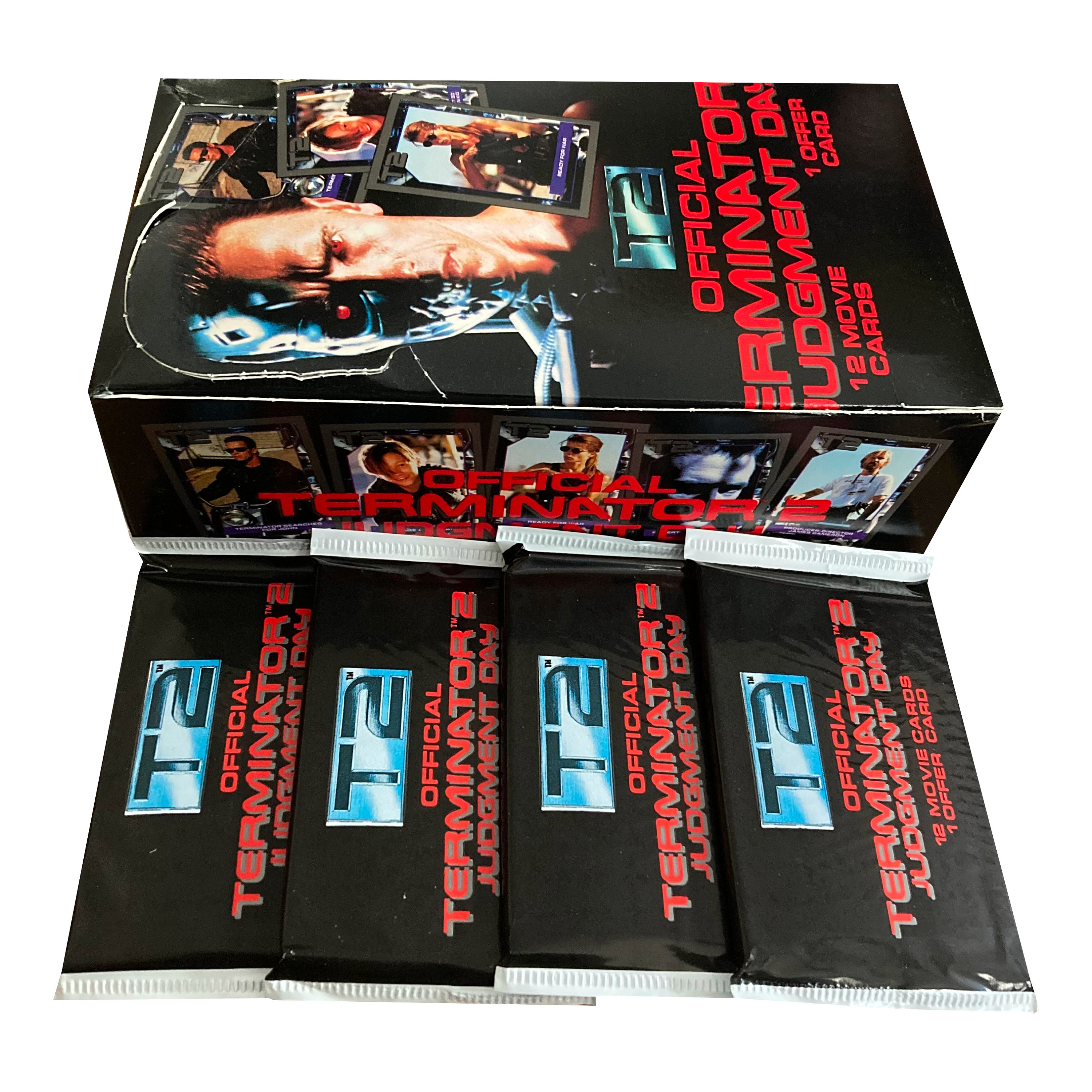 4 Packs of Terminator 2 Vintage Movie Trading Cards. 12 Cards per