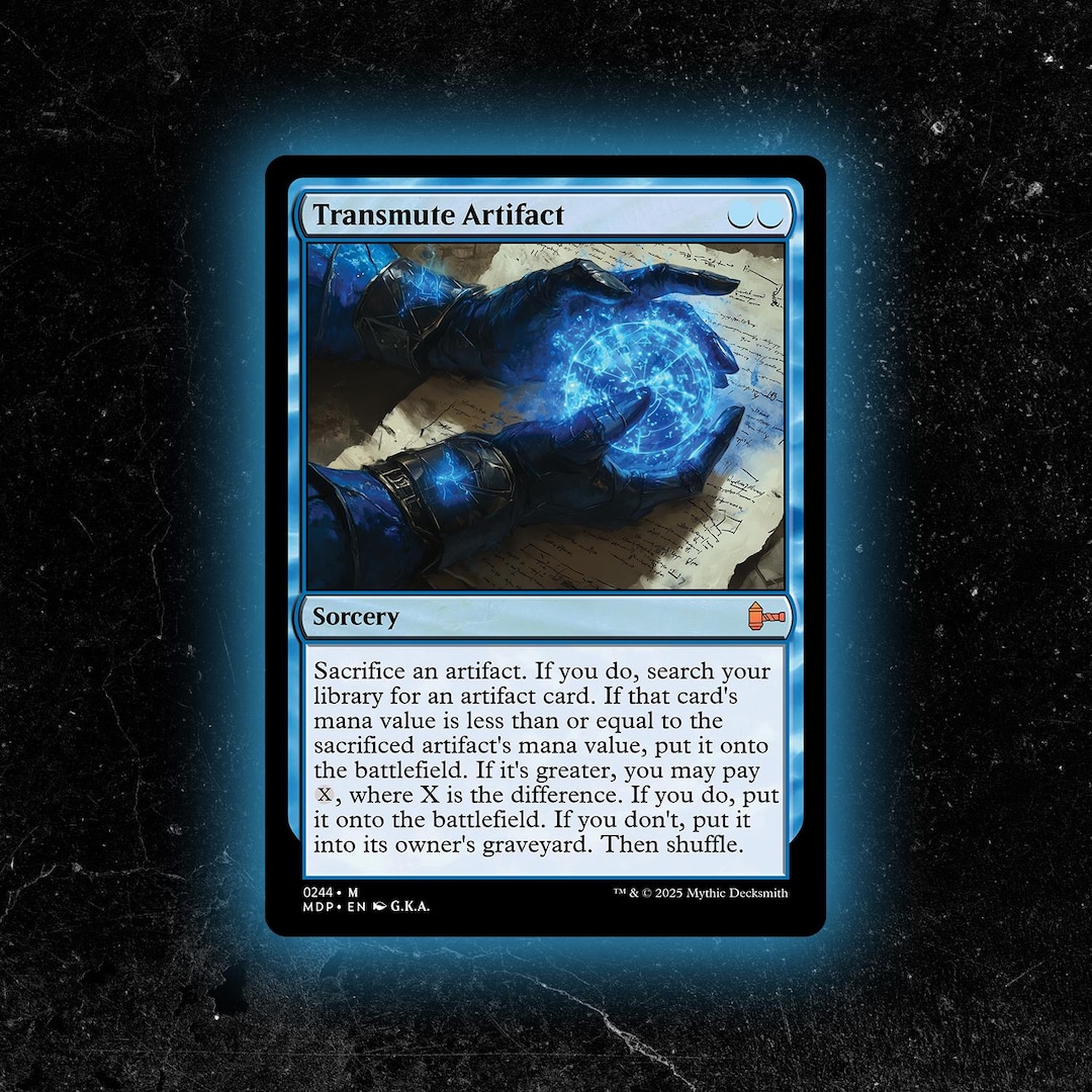 Transmute Artifact - Custom Proxy Commander Card - Etsy Israel