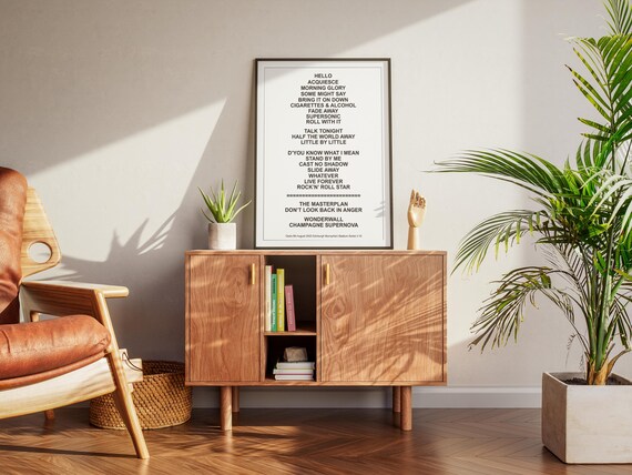 オアシス再結成コンサート セットリスト ポスター：エディンバラ 2025