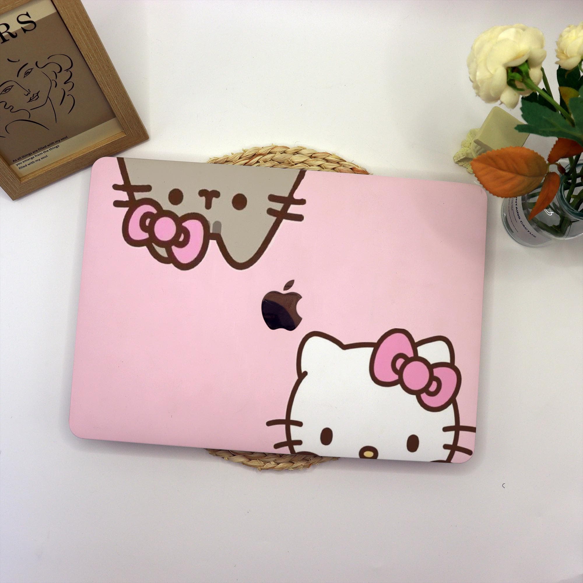 Brown Pink Hello Kitty Hardshell Laptop Case for Apple MacBook Air