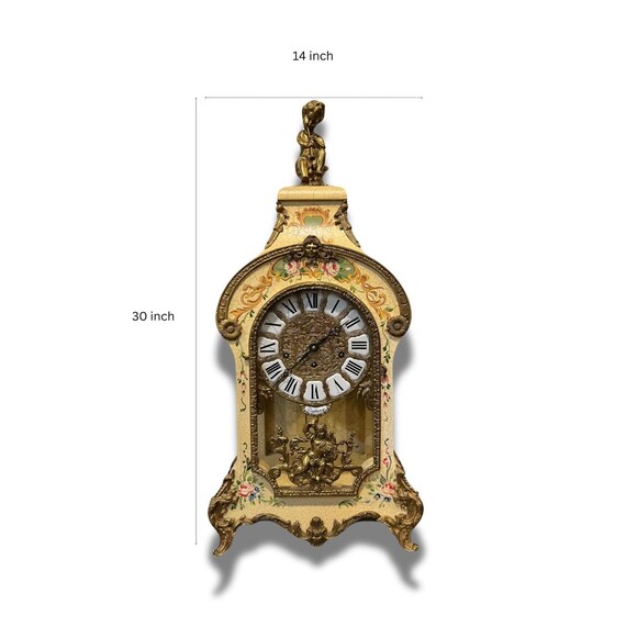 Vintage-tiffany Mantle Shelf Clock Franz Hermle 30