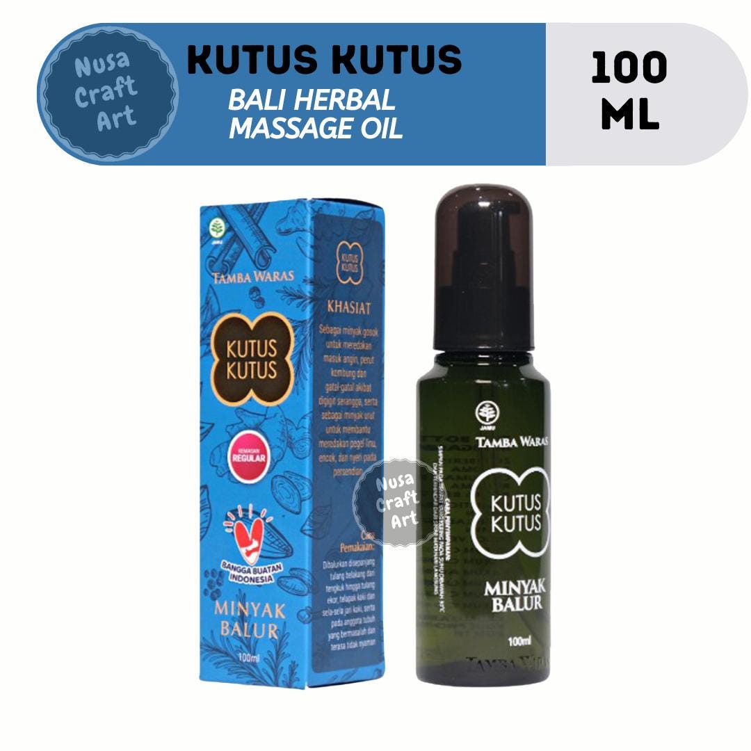 Kutus Kutus Organic Bali Herbal Healing Balur Massage Oil 100ml - Etsy