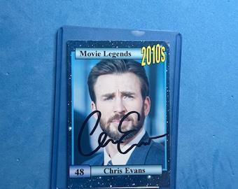 クリス・エヴァンス「キャプテン・アメリカ」直筆サイン入りカスタム