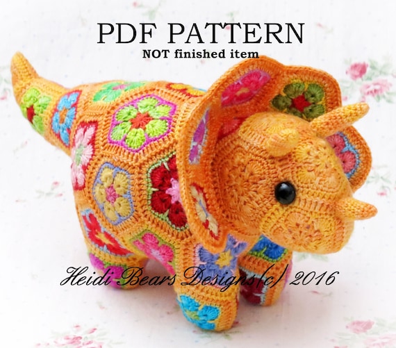 Plod the African Flower Triceratops - Etsy 日本
