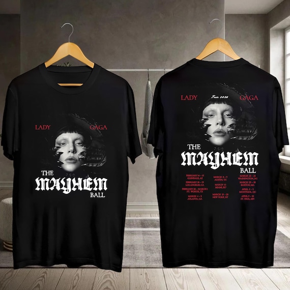 Lady Gaga Tour 2026 Shirt, Lady Gaga Graphic Shirt, the Mayhem
