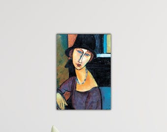 アメデオ・モディリアーニ「帽子とネックレスのジャンヌ・エビュテルヌ