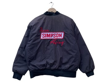 Vintage Simpson Racing Zipper Green Jacket - Etsy
