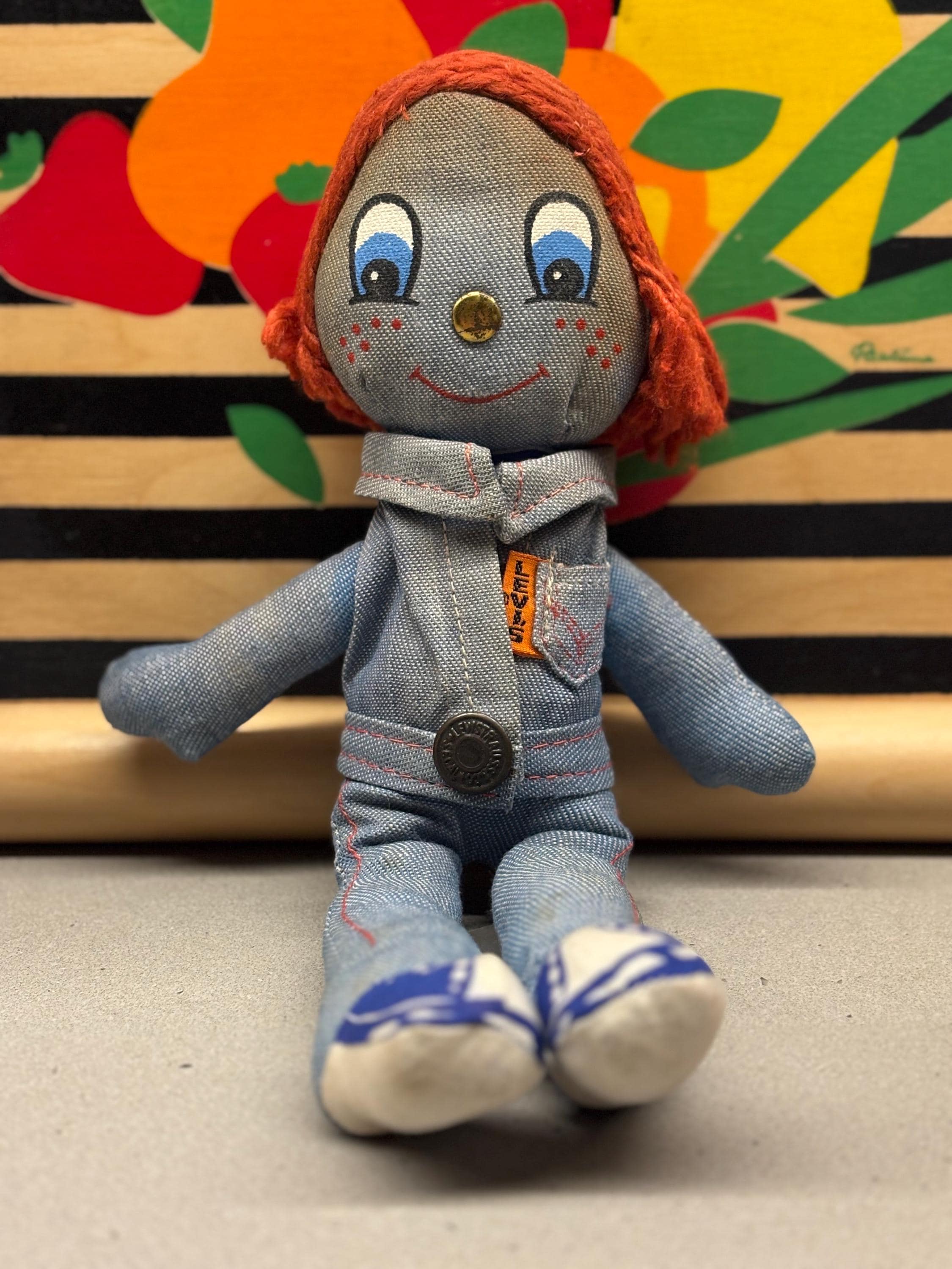 Vintage Levi's Denim Rag Doll 1970's Knickerbocker Toy Company - Etsy