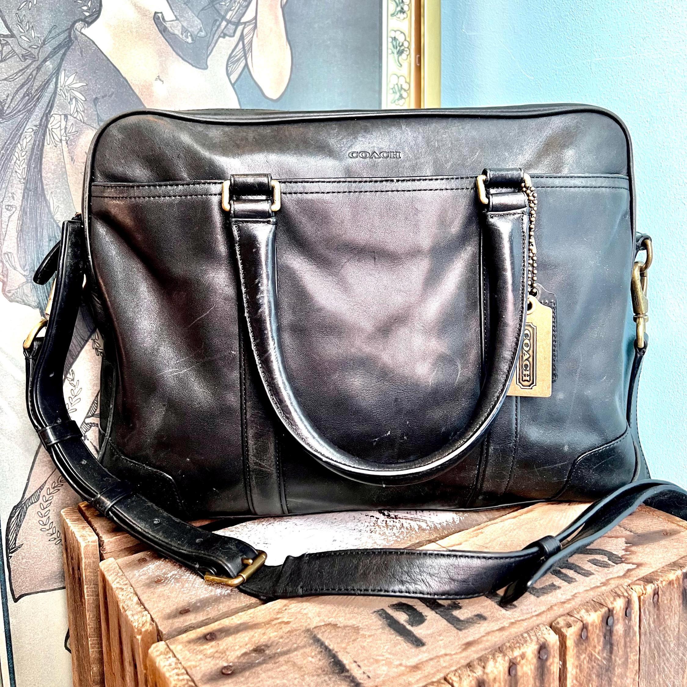 Vintage Black Coach Metropolitan Briefcase Work Bag - Etsy