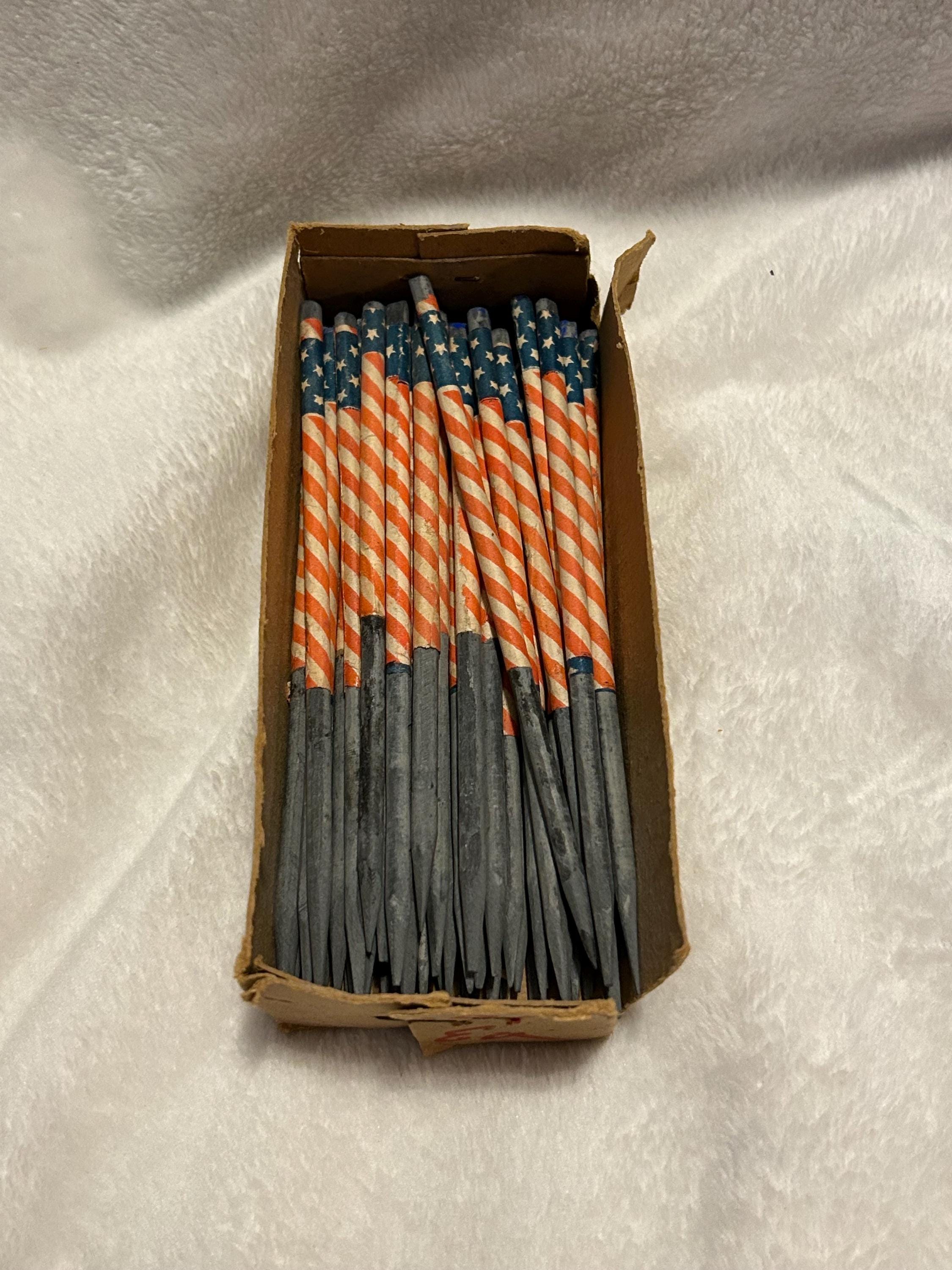 南北戦争時代のアンティークスレート鉛筆5本セット（アメリカ国旗