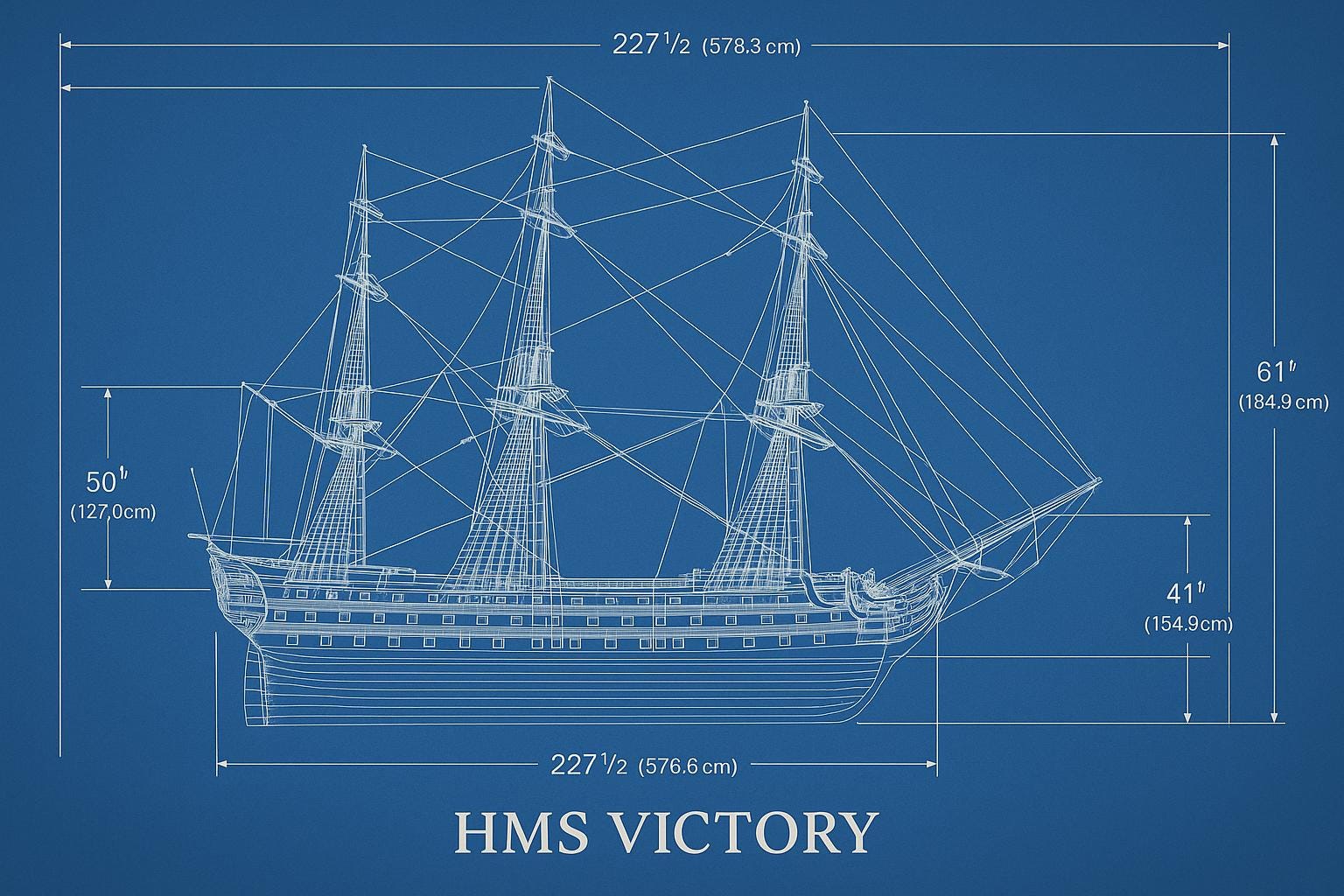 HMS ヴィクトリー号の模型設計図 PDF – イギリス軍艦の設計図