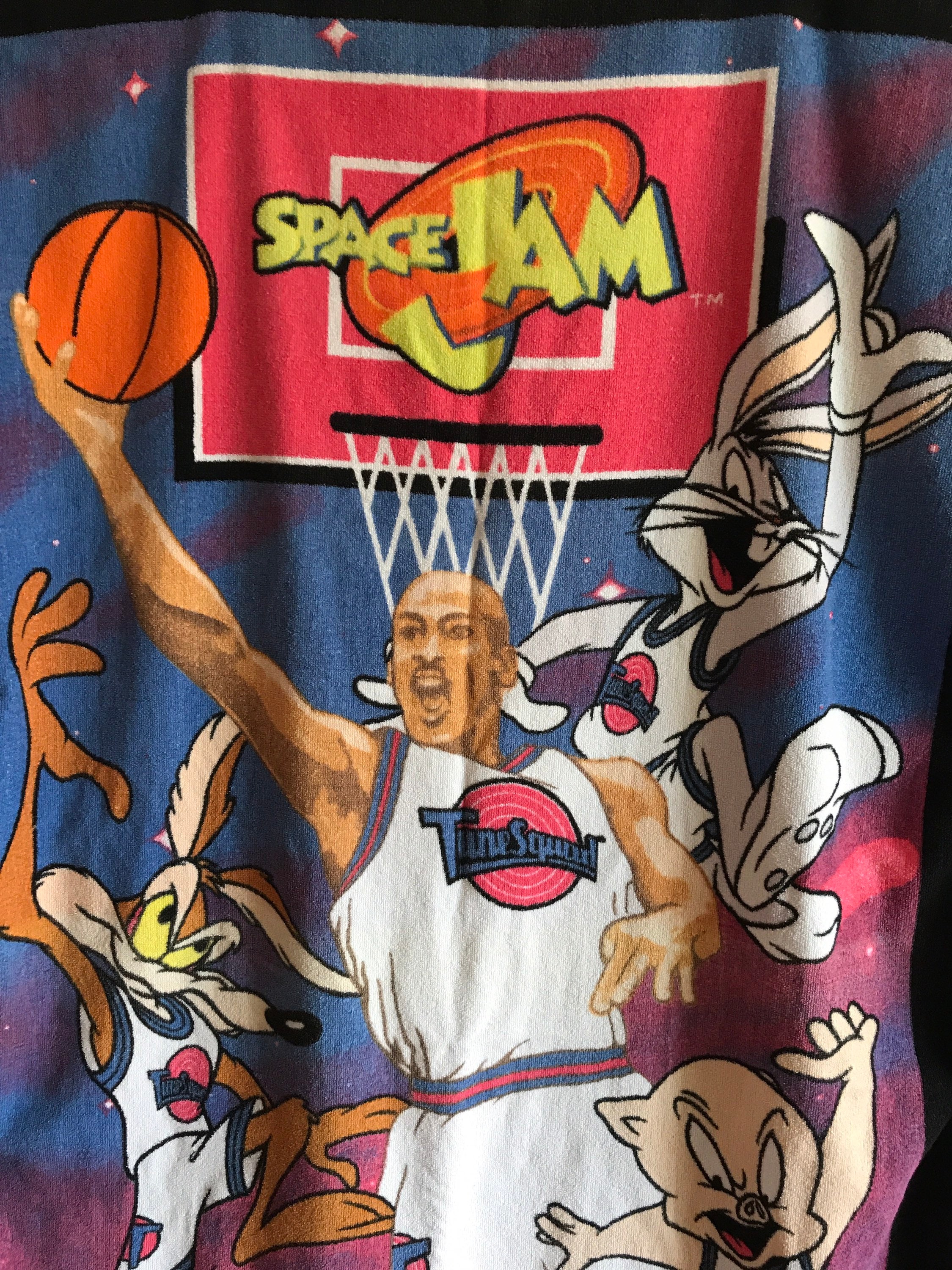 Space Jam 1996 Warner Bros Beach Towel Michael Jordan Tune Squad