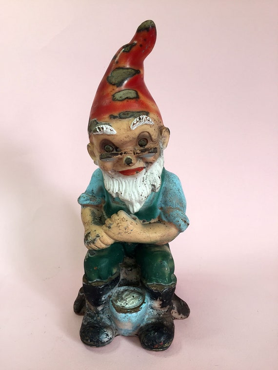 Rare 1930s ZEHO Vintage Black African GARDEN GNOME Dwarf