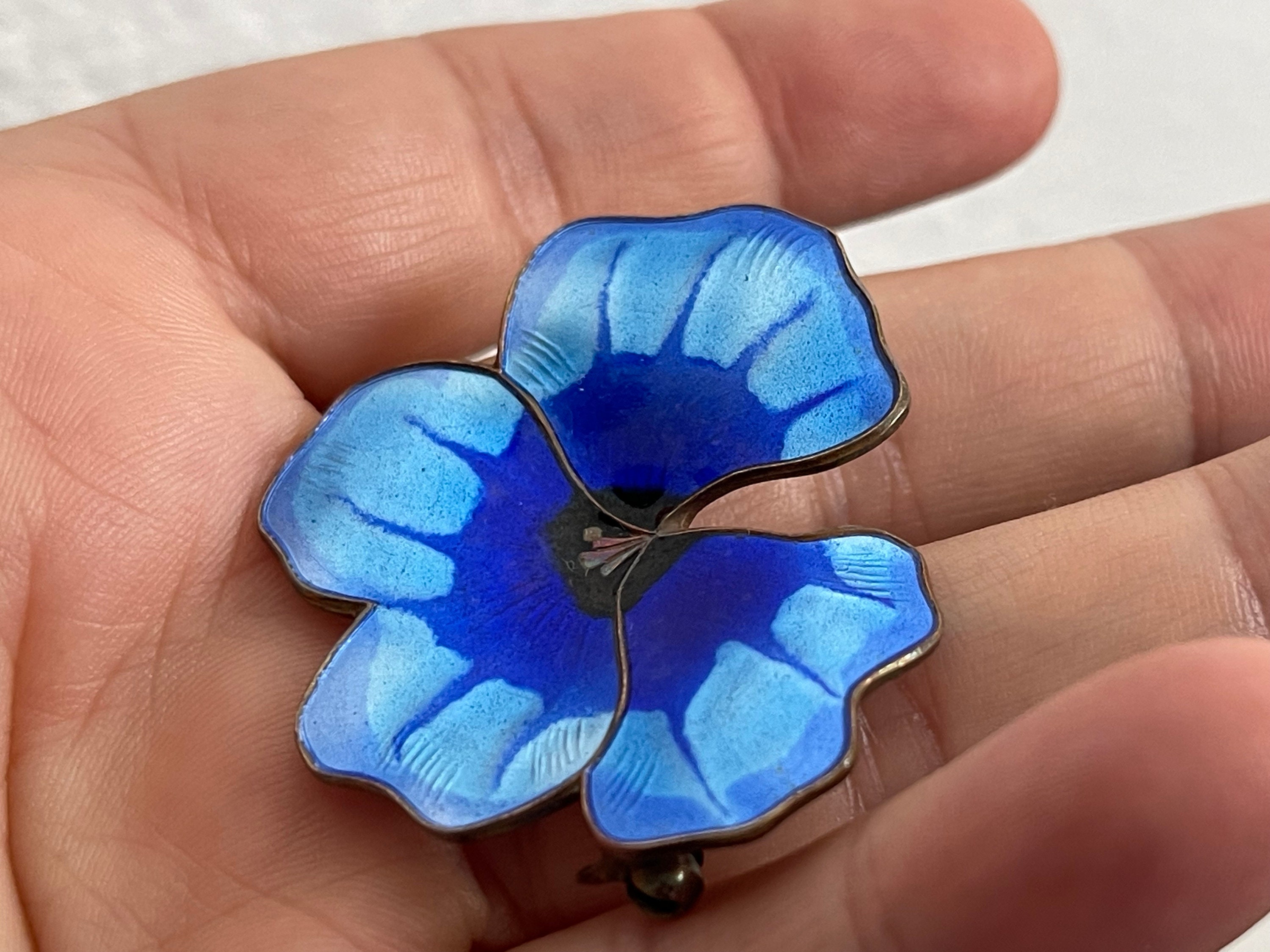 Y02 David Andersen 花型ブローチ 約4.5cm シルバー Y02 David