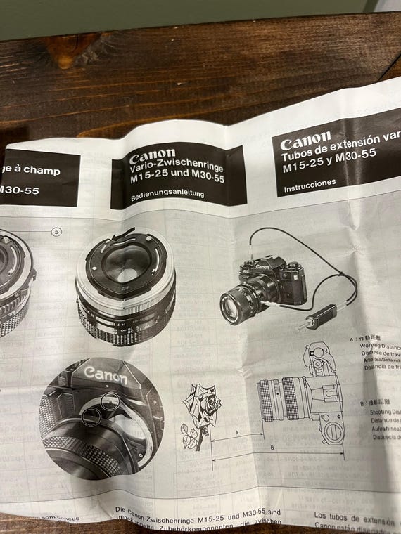 希少!! Canon VARI-EXTENSION TUBE M30-55 希少!! Canon VARI