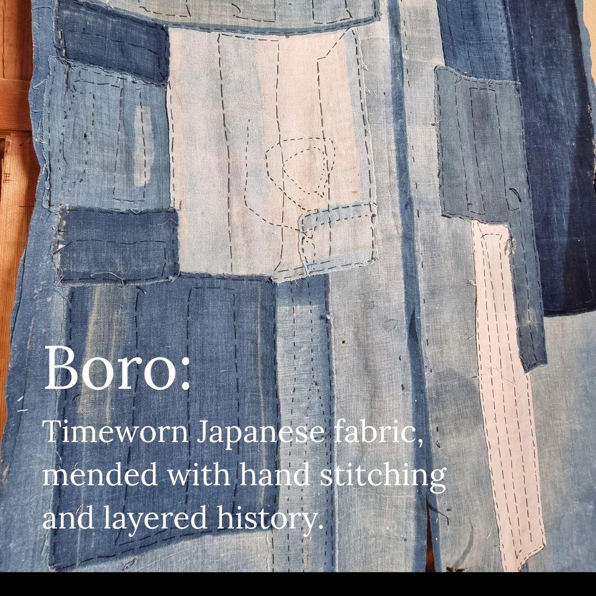 Boro Vintage Japanese Antique Large Textile (襤褸) | Indigo