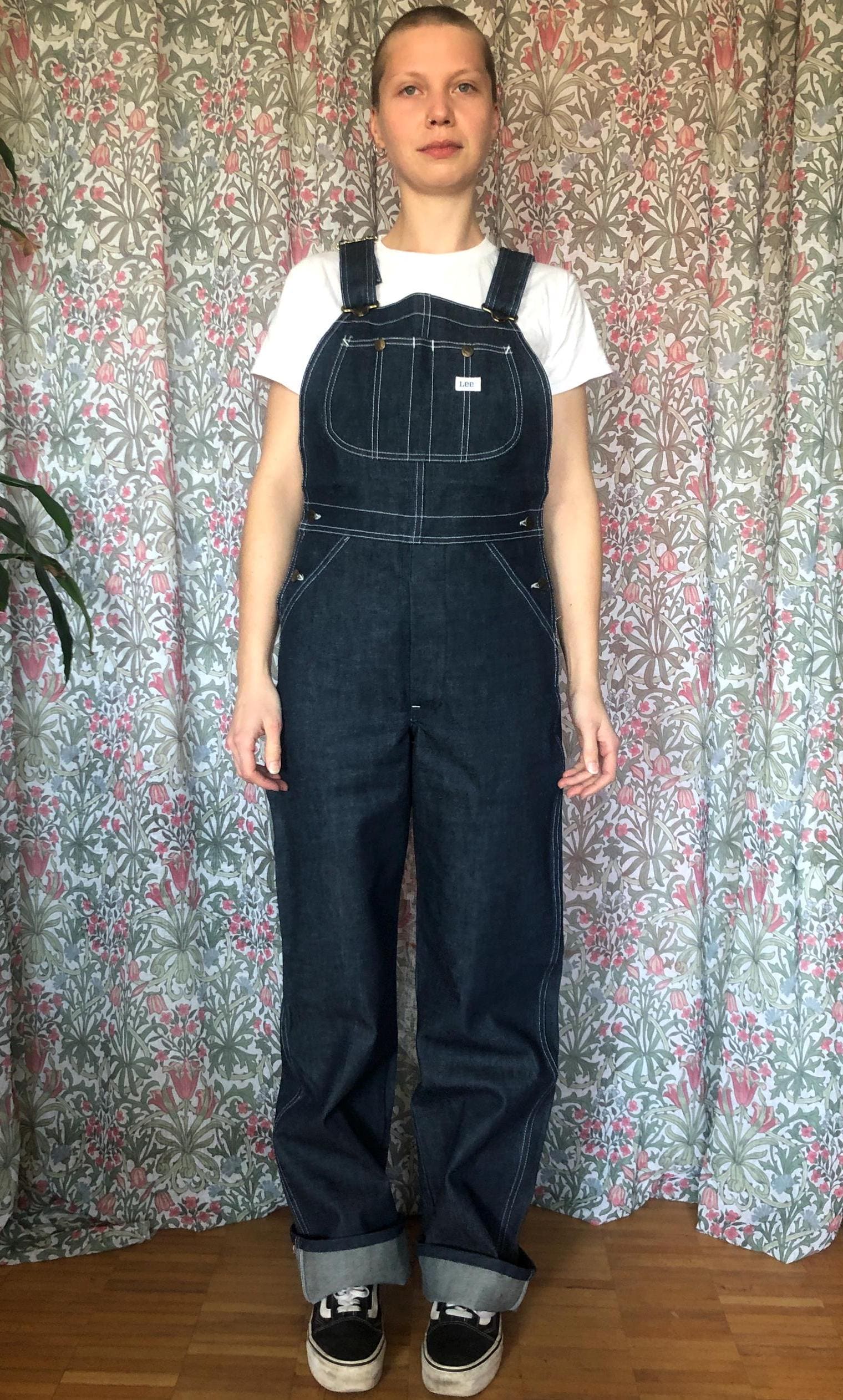 70s Vintage Denim Bib Overall Unisex W 30 L 33 Size M Deadstock