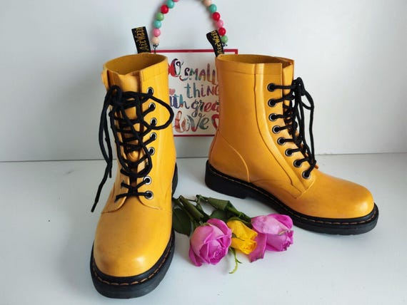Dr Martens Drench Wellington Festival Rain Wellies Welly Yellow