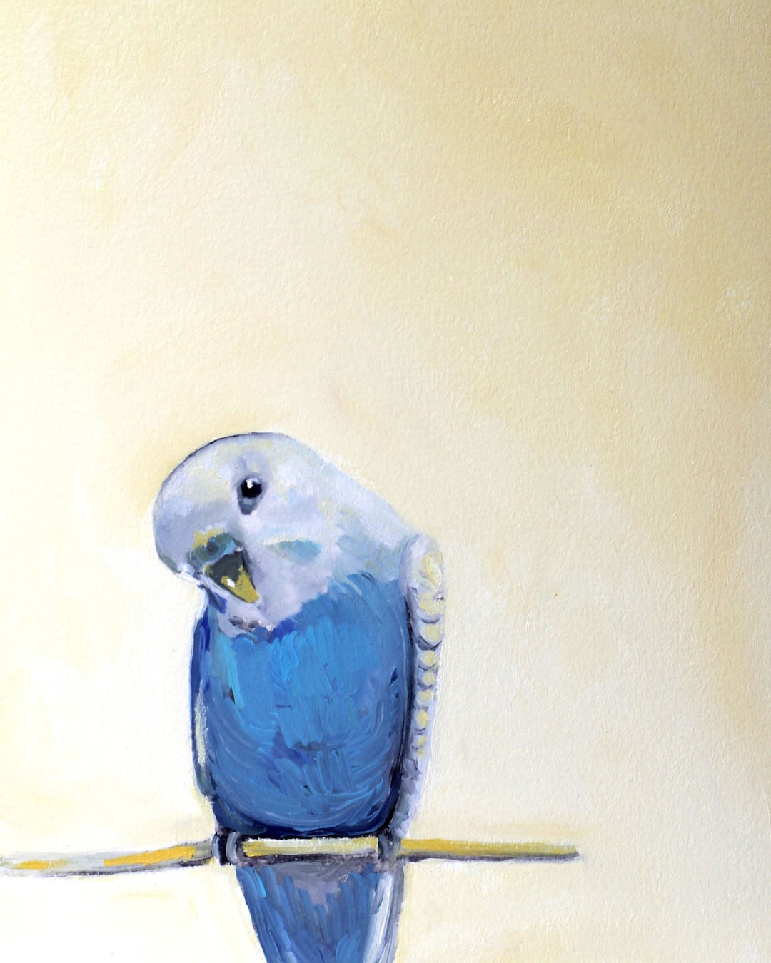 キャンバス油絵 専用 仲良く集まるカラフルかわいいインコたち