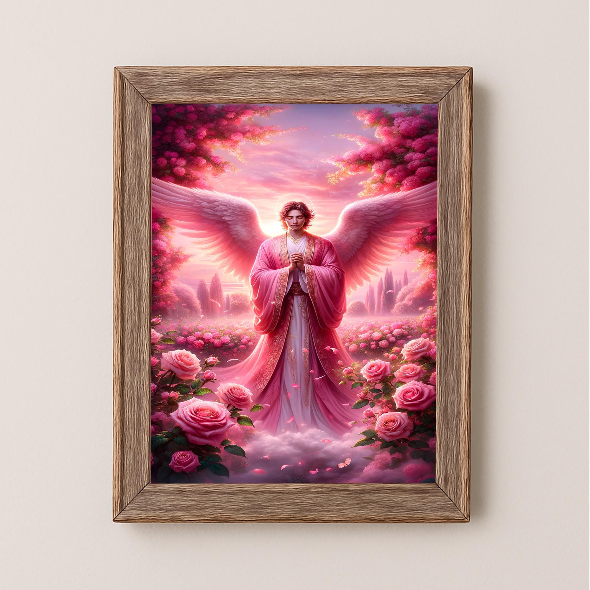 大天使チャミュエルのアートプリント、スピリチュアルな天使の装飾