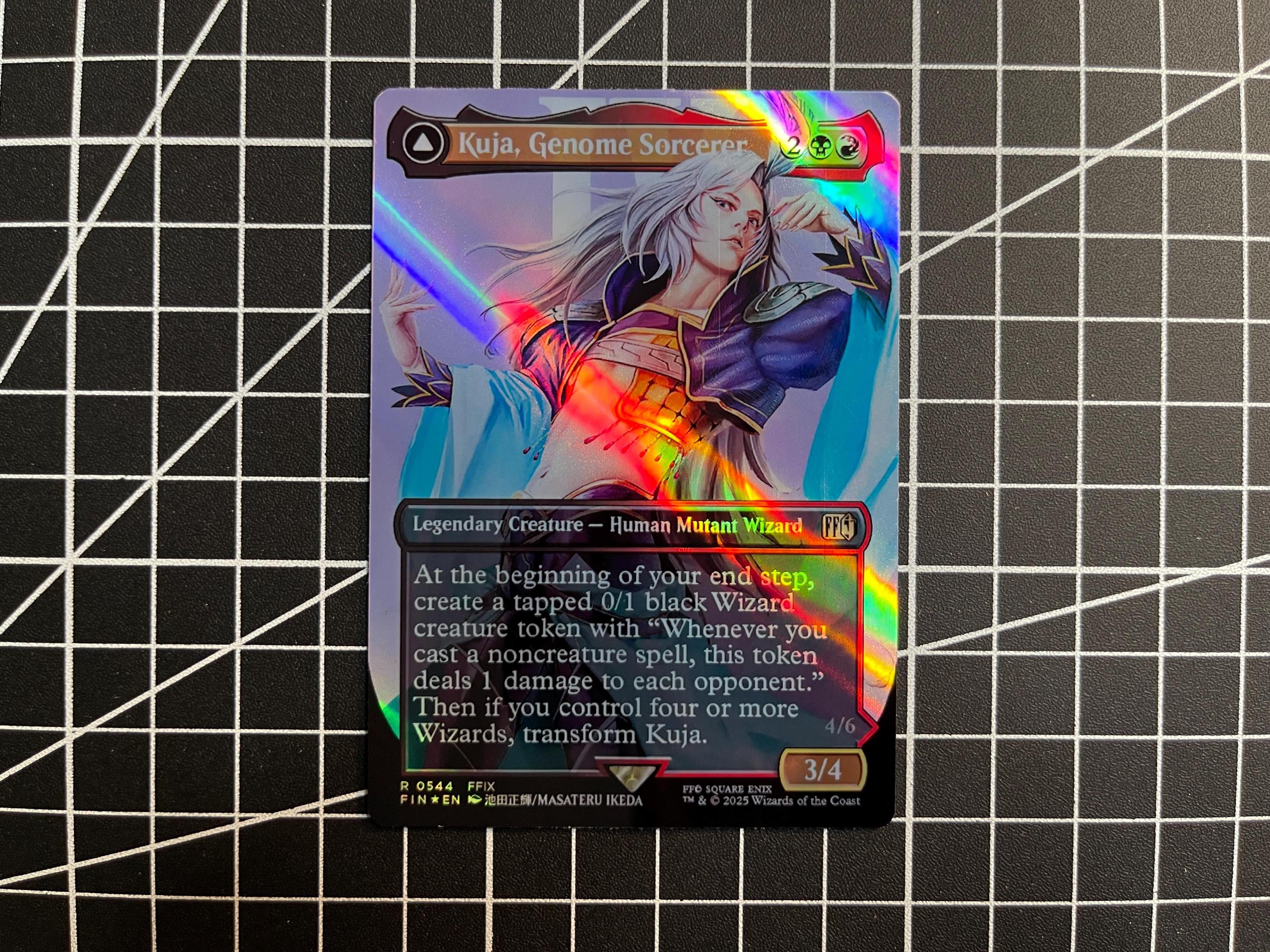 FF X MTG Holo Foil Proxy Card - Kuja, Genome Sorcerer - Diagonal