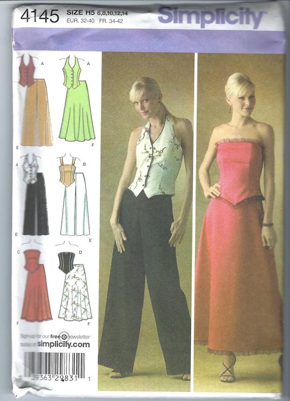 Uncut Simplicity Sewing Pattern Misses Misses Petite Evening Tops