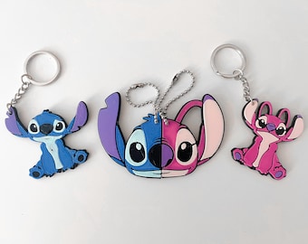 スティッチとエンジェルのキーホルダー。ディズニーの「リロ