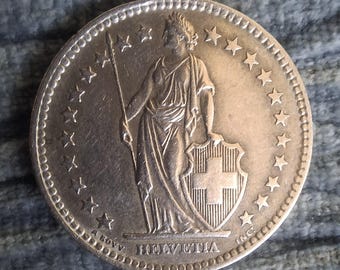 1969 ヘルベティア 2 スイス フラン - Etsy 日本