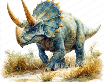 20 トリケラトプスの草食クリップアート | 先史時代の恐竜のイラスト