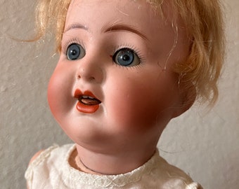 アンティーク ABG 1361 ドイツ製ビスクドール：青い目、開いた口