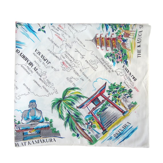 沖縄スーベニアスカーフ OKINAWA Souvenir Scarf 60s 沖縄スーベニア