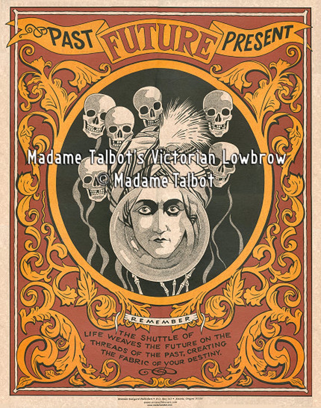 Fortune Teller Poster Madame Talbot's Victorian Lowbrow Great