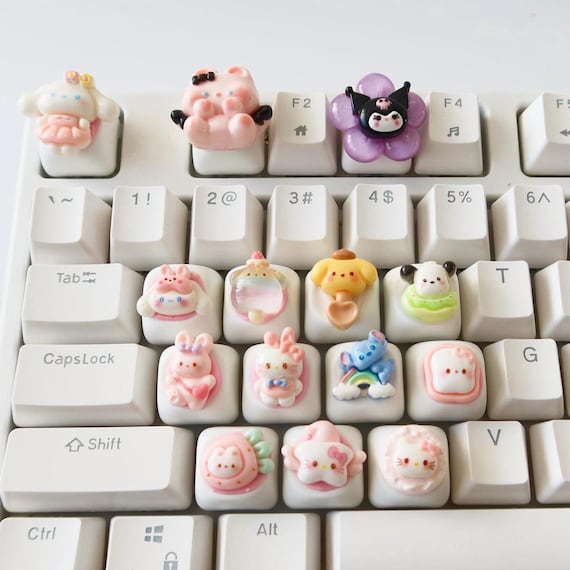 サンリオキャラクターキーキャップ、MX Cherry スイッチ、ポムポム
