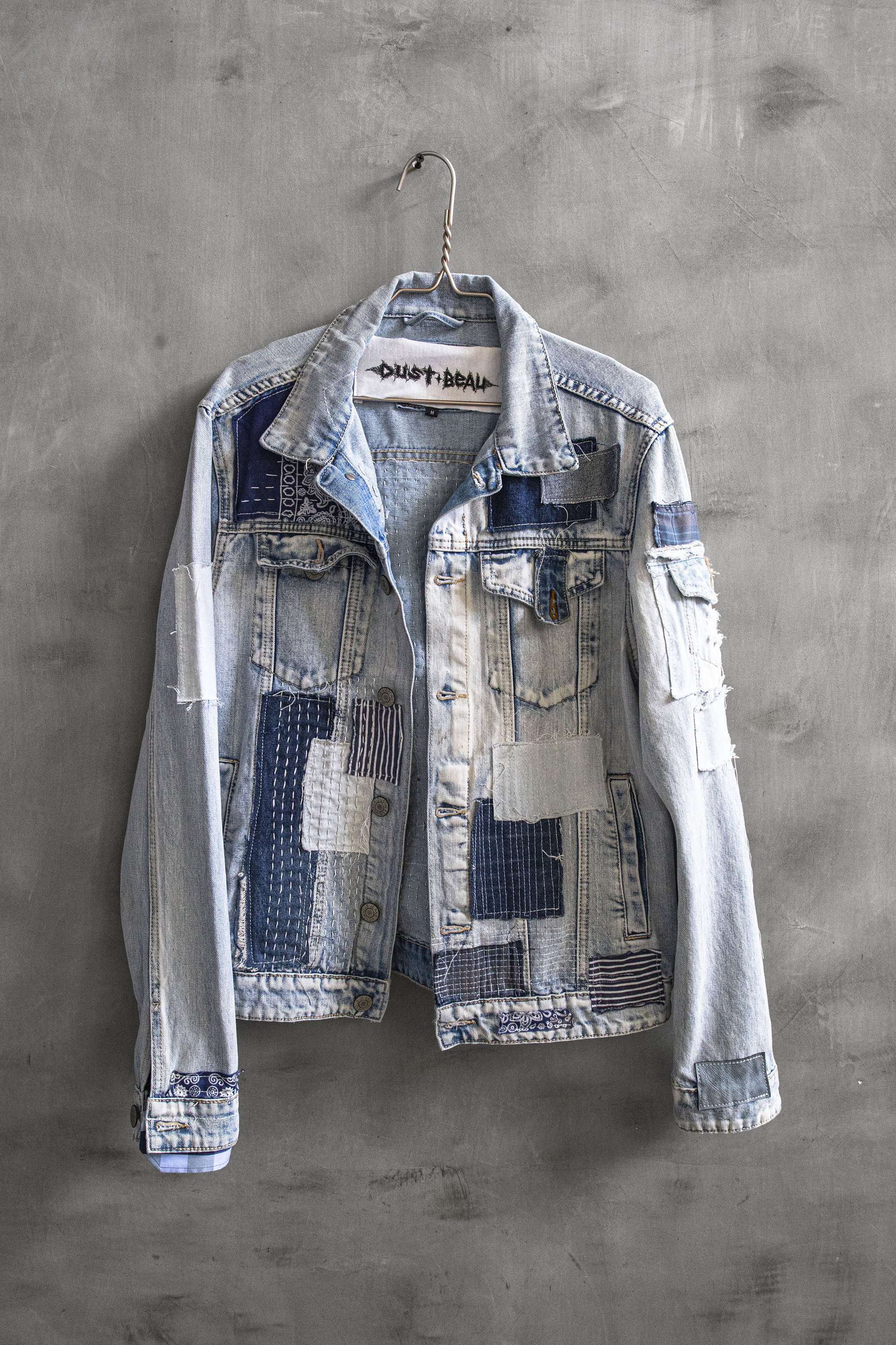 Indigo Boro Denim Jean Jacket With Boro Patch Quilt Stitching - Etsy