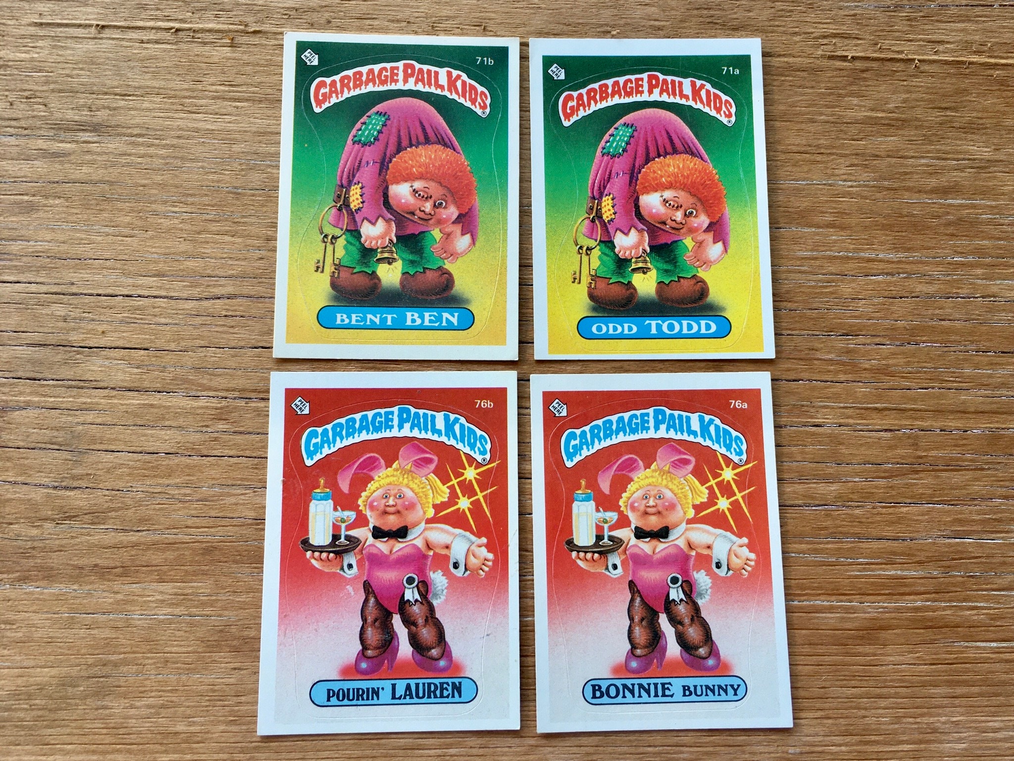 Choice of Garbage Pail Kids Bent Ben, Odd Todd, Pourin Lauren