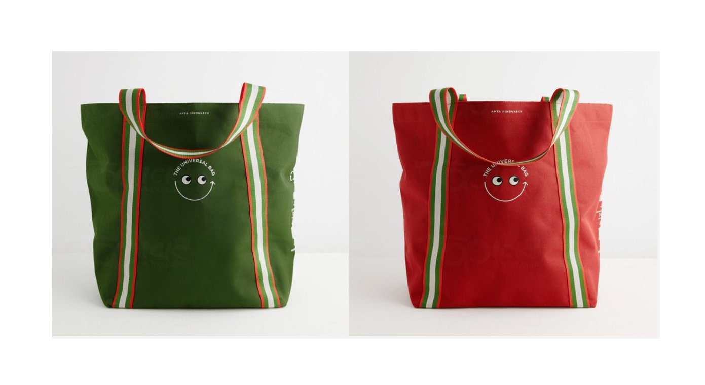 Anya Hindmarch X City'super the Universal Bag Green / Orange Red