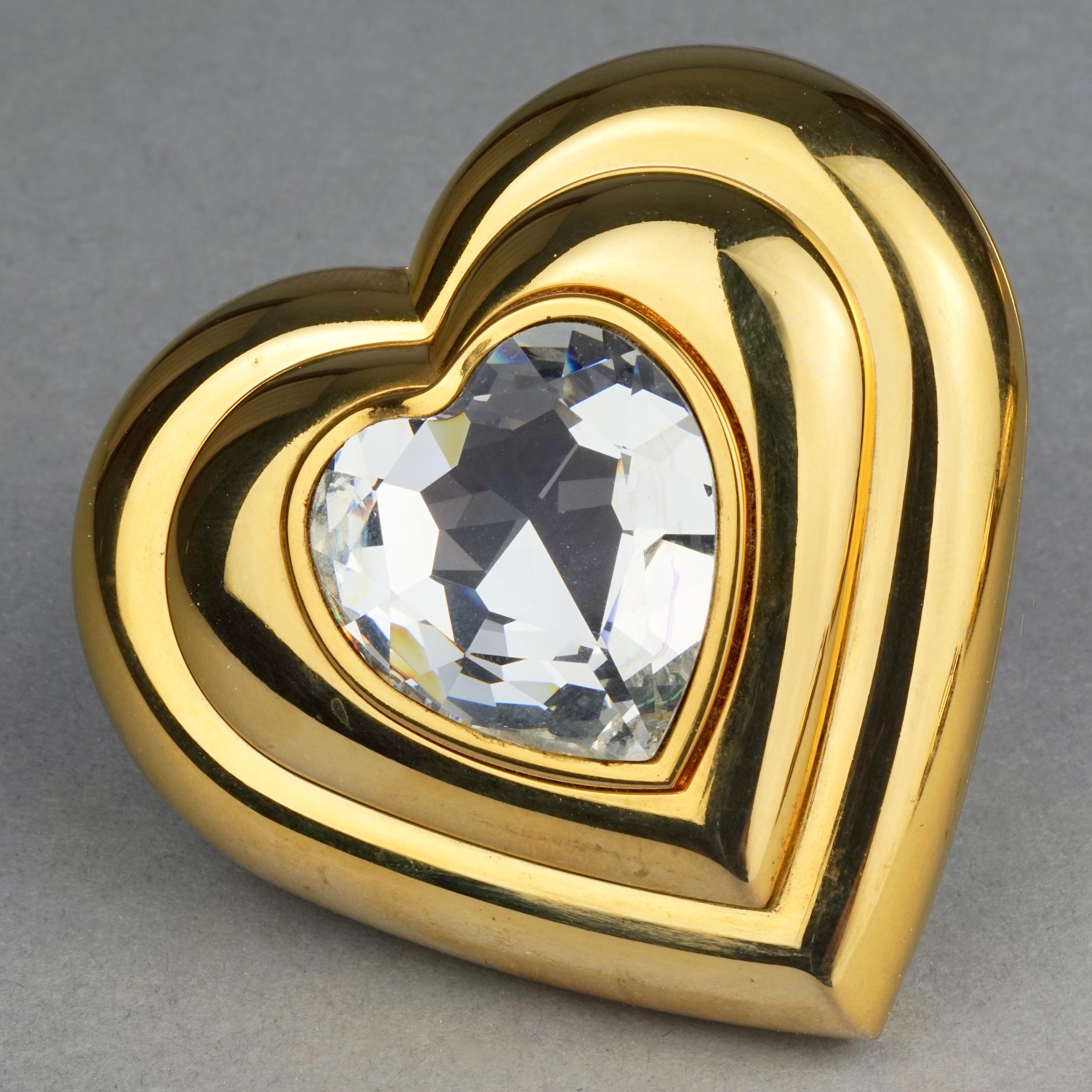 Vintage YVES SAINT LAURENT by Robert Goossens Heart Jewelled