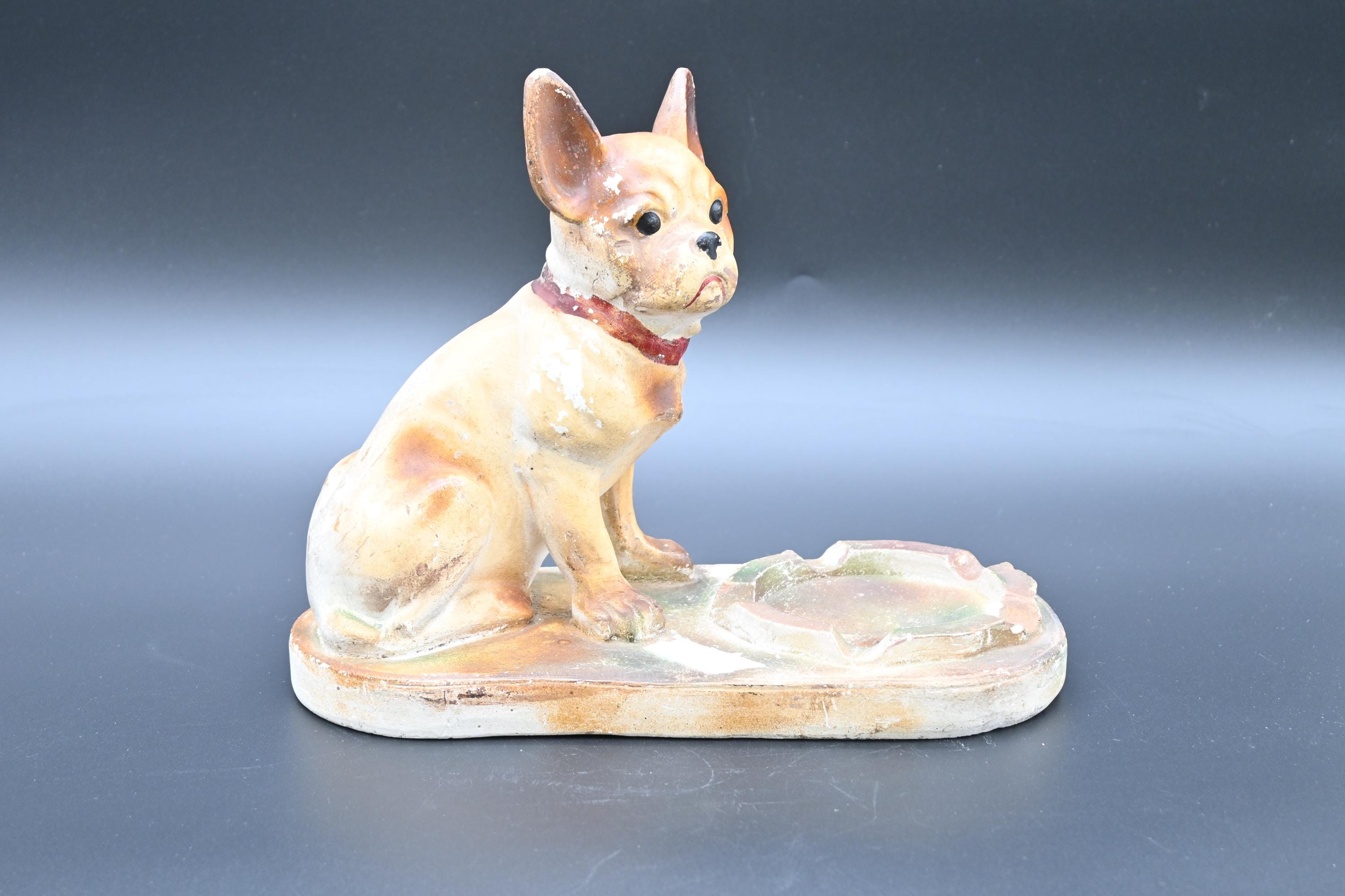 Vintage Chalkware Bulldog - Etsy