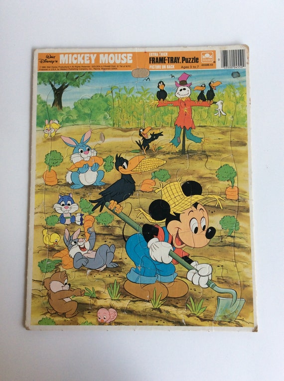 Vintage Puzzle, Walt Disney, Mickey Mouse, Gardening - Etsy