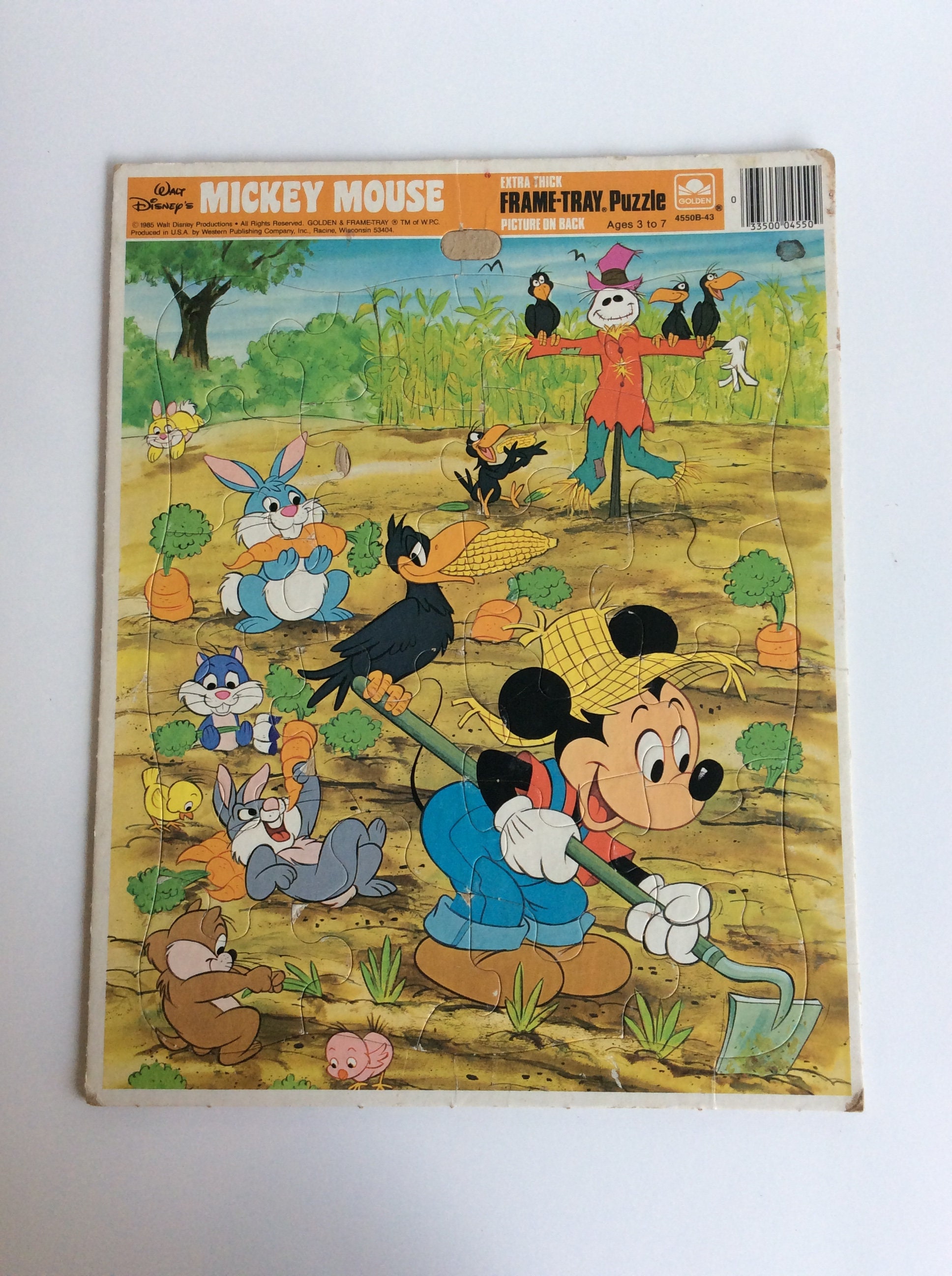 Vintage Puzzle, Walt Disney, Mickey Mouse, Gardening - Etsy