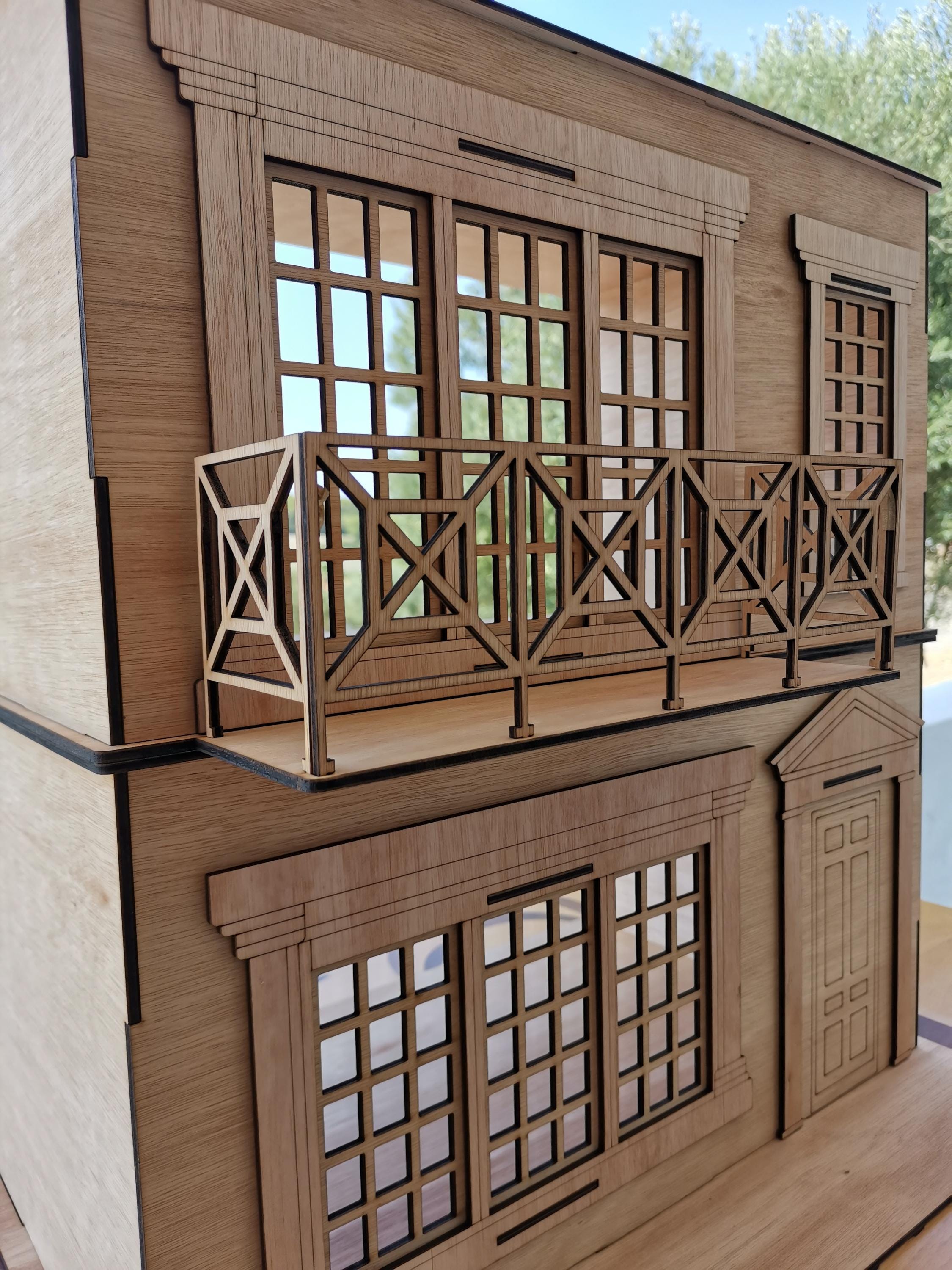 100分の1，2階建て内外模型 No.97『バルコニーでBBQ！！』 100分の1，2