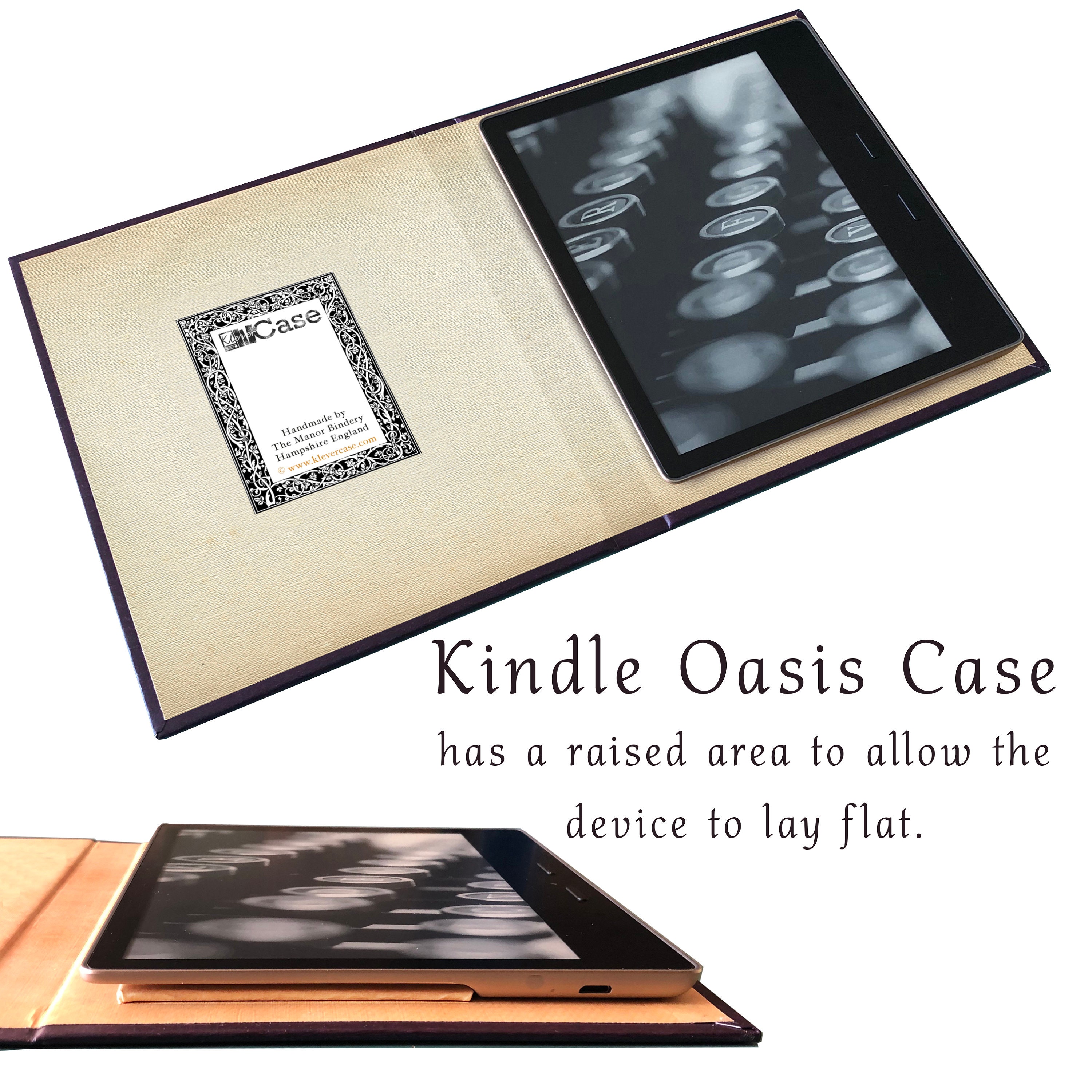 KleverCase パーソナライズ Kindle Oasis ケース、ハードカバー