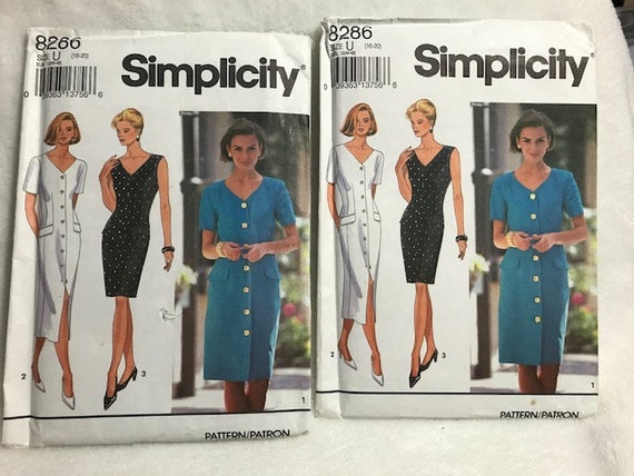 Simplicity 8286, Simplicity 9589, Simplicity 9906, Misses' Dress