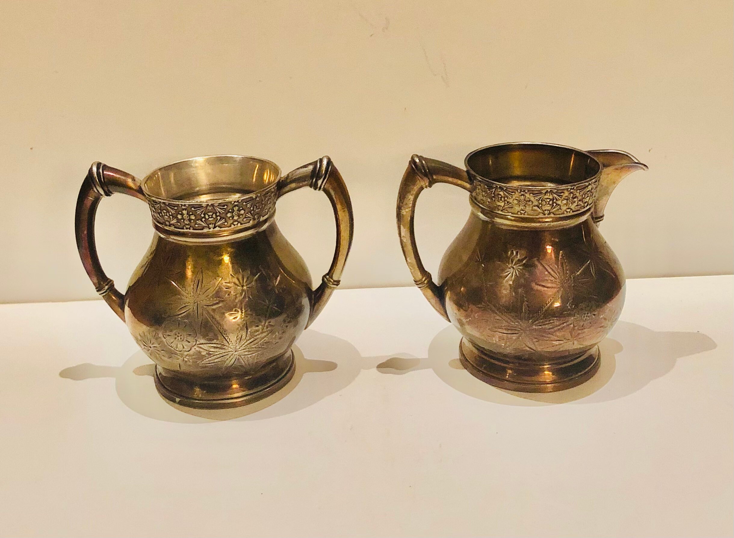 アンティーク ビクトリア朝 エドワード ファーニス シルバー メッキ