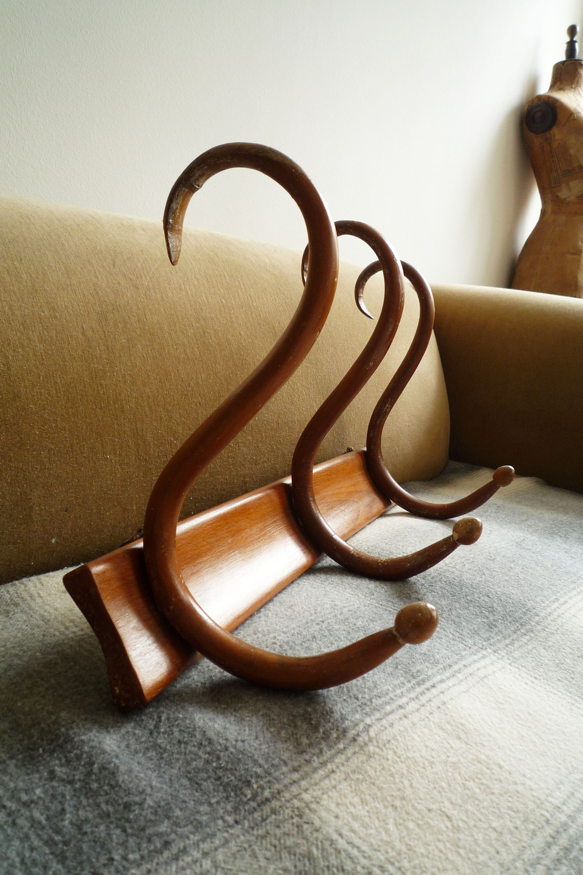 Antique Bentwood THONET Coat Rack Wall Rack Coat Hanger Hat Hanger