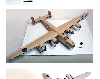 Franklin Mint 1/48 Scale - B-24 Liberator Bomber FOR PARTS - See