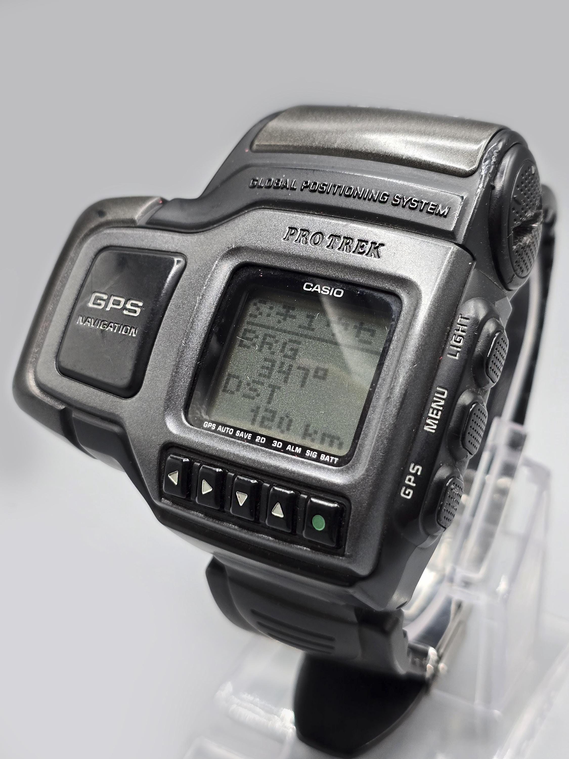 Casio Pro Trek PRT-1GPJ GPS Navigation Digital Watch 1999 Vintage